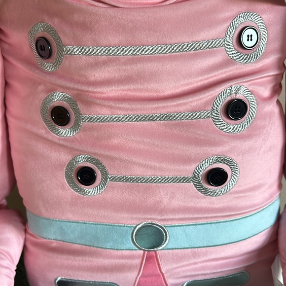 Isaac Mizrahi Oversized Nutcracker Pillow Pink Blue Turquoise Holiday NEW - Picture 4 of 10